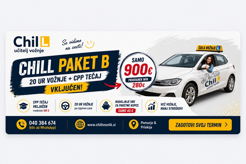 Chill paket samo 900 €